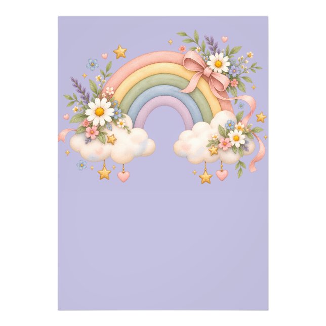 Pastel Rainbow Stationery  Photo Print (Front)