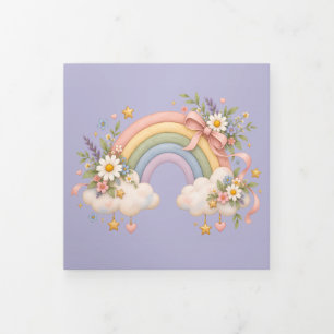 Pastel Rainbow Stationery Tri-Fold Card