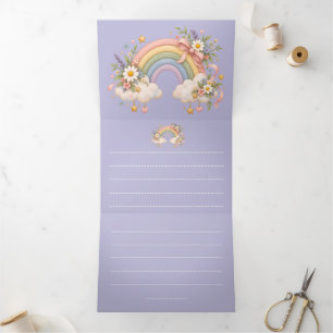 Pastel Rainbow Stationery  Tri-Fold Invitation