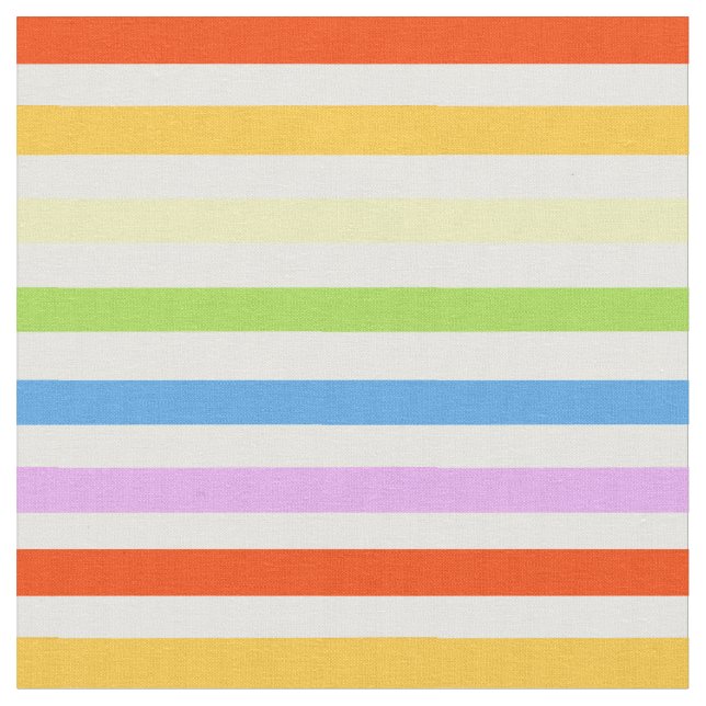 Pastel Rainbow Stripe Fabric Art Material (Close Up)