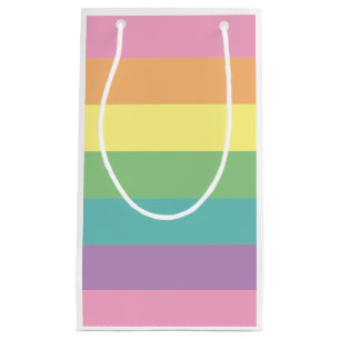 Pastel Rainbow Stripe Gift Bag
