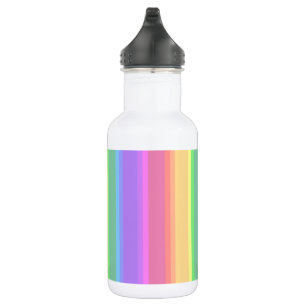 Pastel rainbow stripes 532 ml water bottle
