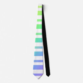 Pastel Rainbow Stripes Abstract Blur Art Design Tie