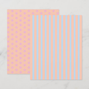 Pastel Rainbow Stripes and Flowers Scrapbook Paper
