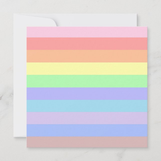 Pastel Rainbow Stripes Card (Front)