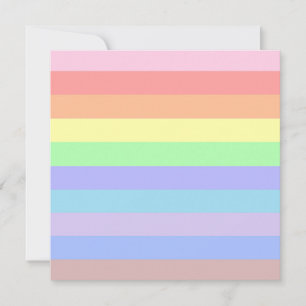 Pastel Rainbow Stripes Card