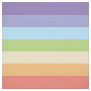 Pastel rainbow stripes Gay Pride Fabric