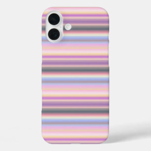Pastel Rainbow Strips - Pattern iPhone 16 Plus Case