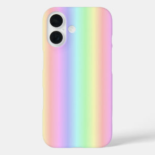 Pastel Rainbow Strips - pattern iPhone 16 Case