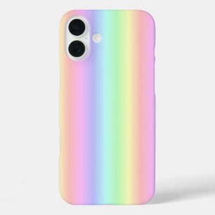 Pastel Rainbow Strips - pattern iPhone 16 Plus Case