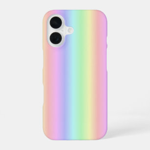 Pastel Rainbow Strips - pattern iPhone 16 Case