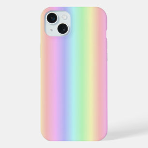 Pastel Rainbow Strips - pattern iPhone 15 Plus Case