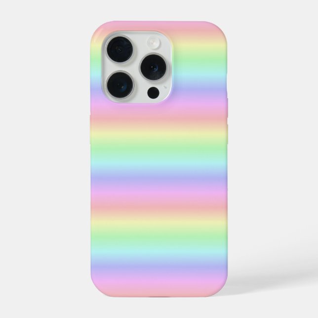 Pastel Rainbow Strips - Pattern iPhone Case (Back)