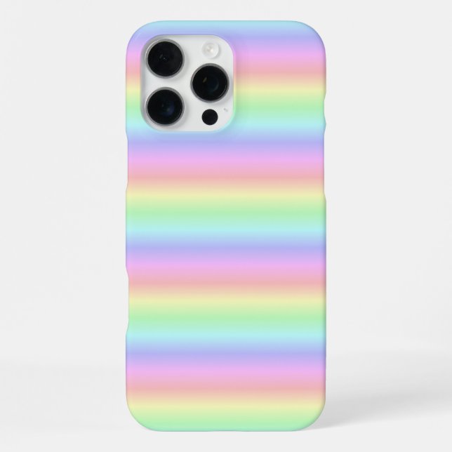 Pastel Rainbow Strips - pattern iPhone Case (Back)