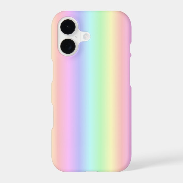 Pastel Rainbow Strips - pattern iPhone Case (Back)