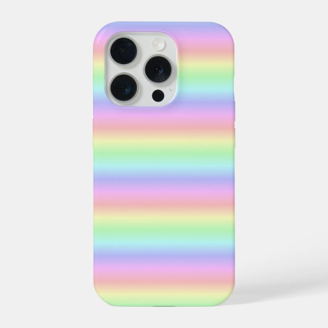 Pastel Rainbow Strips - pattern iPhone Case (Back)