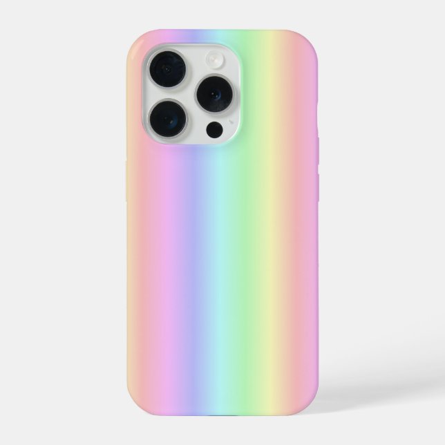 Pastel Rainbow Strips - pattern iPhone Case (Back)