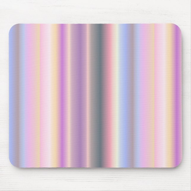 Pastel Rainbow Strips - Pattern Mouse Pad (Front)