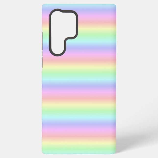 Pastel Rainbow Strips - pattern Samsung Galaxy S22 Ultra Case (Back)