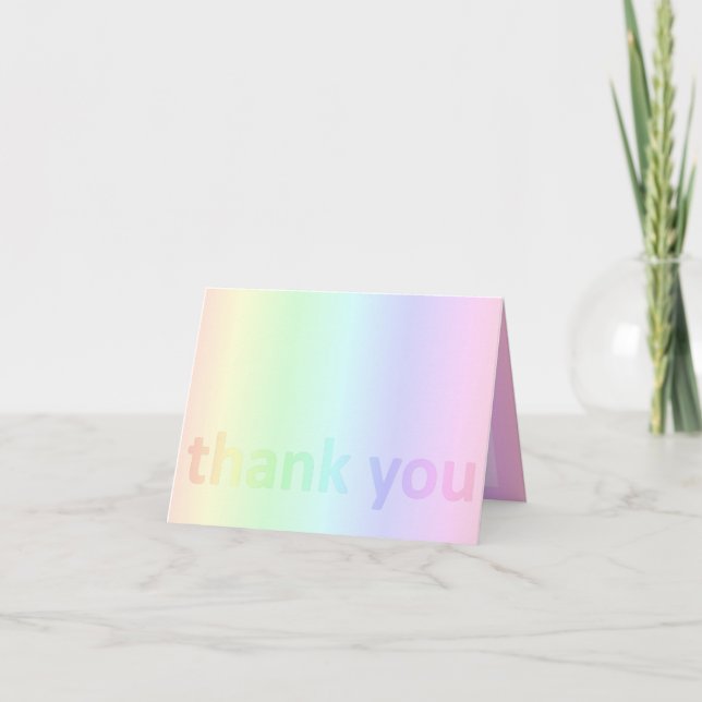 Pastel Rainbow Thank You (Front)