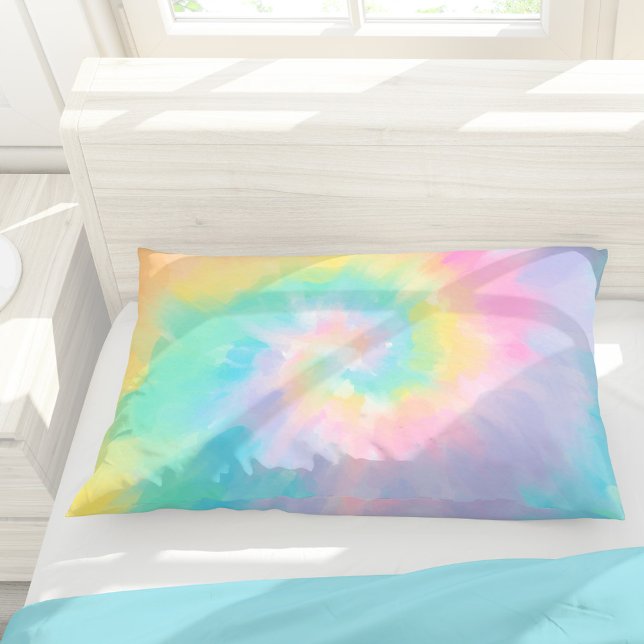 Pastel Rainbow Tie Dye Watercolor Pillowcase (Creator Uploaded)