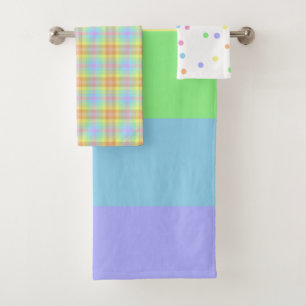 Pastel Rainbow towel set