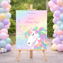 Pastel Rainbow Unicorn Magical Birthday