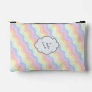 Pastel Rainbow Waves Accessory Pouch