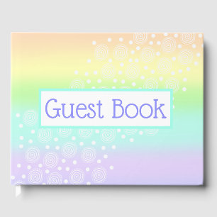 Pastel Rainbow Wedding Guest Book