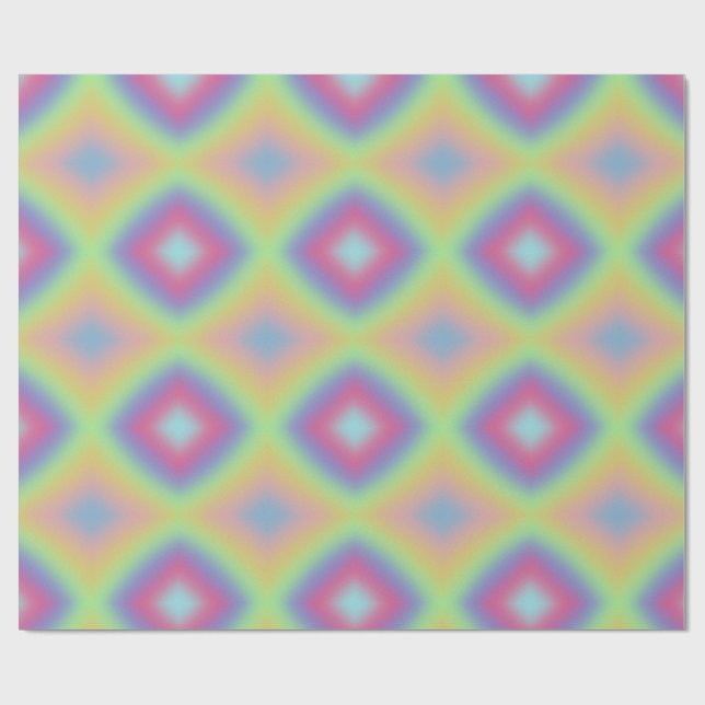 Pastel Rainbow Wrapping Paper (Flat)