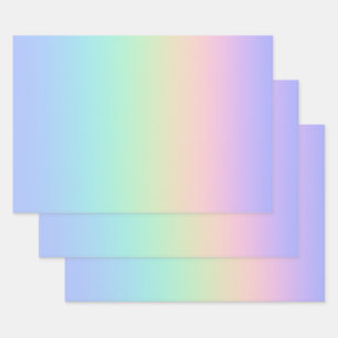 Pastel rainbow wrapping paper sheet