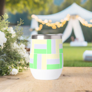 Pastel Rectangles Pattern White Dashed Lines