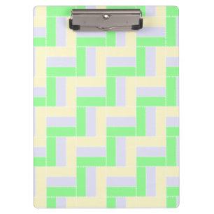 Pastel Rectangles Pattern White Dashed Lines Clipboard