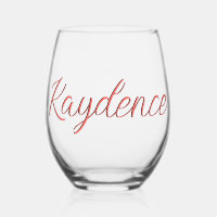 Pastel Red 3D Handwritten Elegant Name
