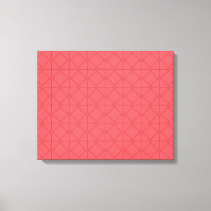 Pastel red, cool, trendy, decorative illustration canvas print