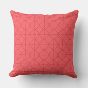 Pastel red, cool, trendy, decorative illustration cushion