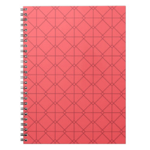 Pastel red, cool, trendy, decorative illustration notebook