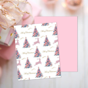 Pastel Reindeer Christmas Scrapbook Paper