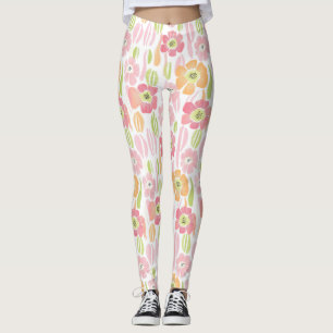 Pastel Retro Floral (1) Leggings