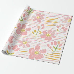 Pastel Retro Floral (6) Wrapping Paper
