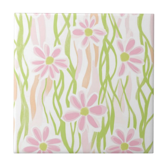 Pastel Retro Floral (8) Tile (Front)