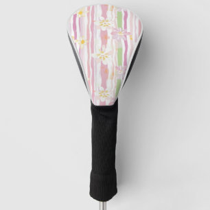Pastel Retro Floral (9) Golf Head Cover