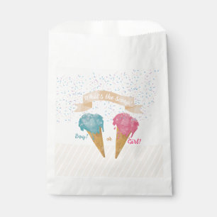 Pastel Retro Ice Cream Gender Reveal Party Favour Bags