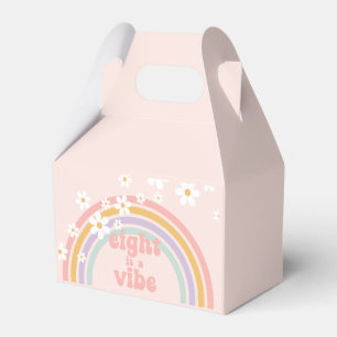 Pastel Retro Rainbow with Daisies Eight is a Vibe Favour Box