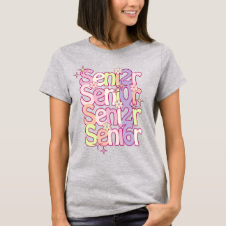Pastel Retro Senior Year Graduation Gift Shirt