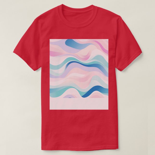 Pastel Ripples Modern Abstract Waves Unleashed 31 T-Shirt (Design Front)