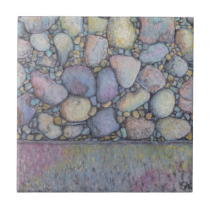 Pastel River Rock and Pebbles Tile
