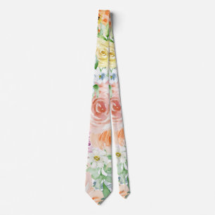 Pastel romantic garden tie