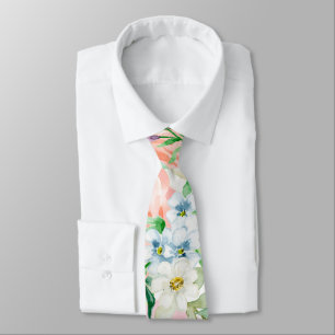 Pastel romantic garden tie