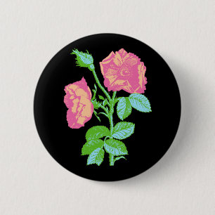 Pastel Rose 6 Cm Round Badge
